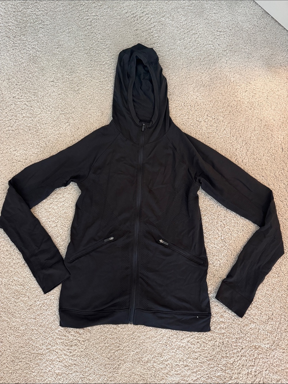 lululemon athletica Black Hooded Zip Jacket